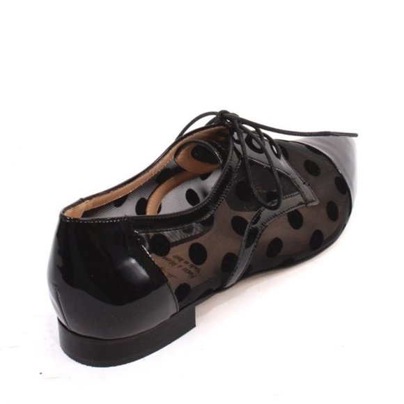 Luca Grossi 567 Black Patent Leather / Mesh Classic Flat Shoe - Picture 4 of 8